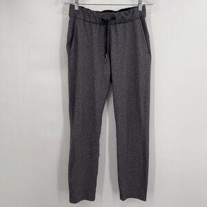 Lululemon Heathered Gray Drawstring Straight Leg Pants Size 4